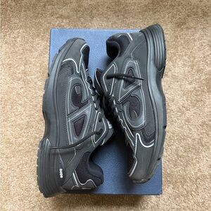 Dior Men's Black and Gray Runner Sneakers